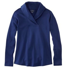 L.L.Bean Pullover, Long-Sleeve Shawl Collar
